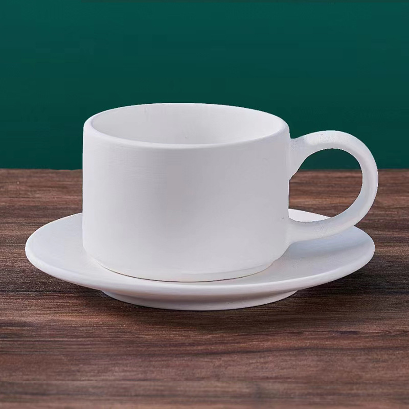 Taza de Cerámica en Blanco Cerámica para Pintar DIY, Bajo Esmalte para Manualidades DIY image 26