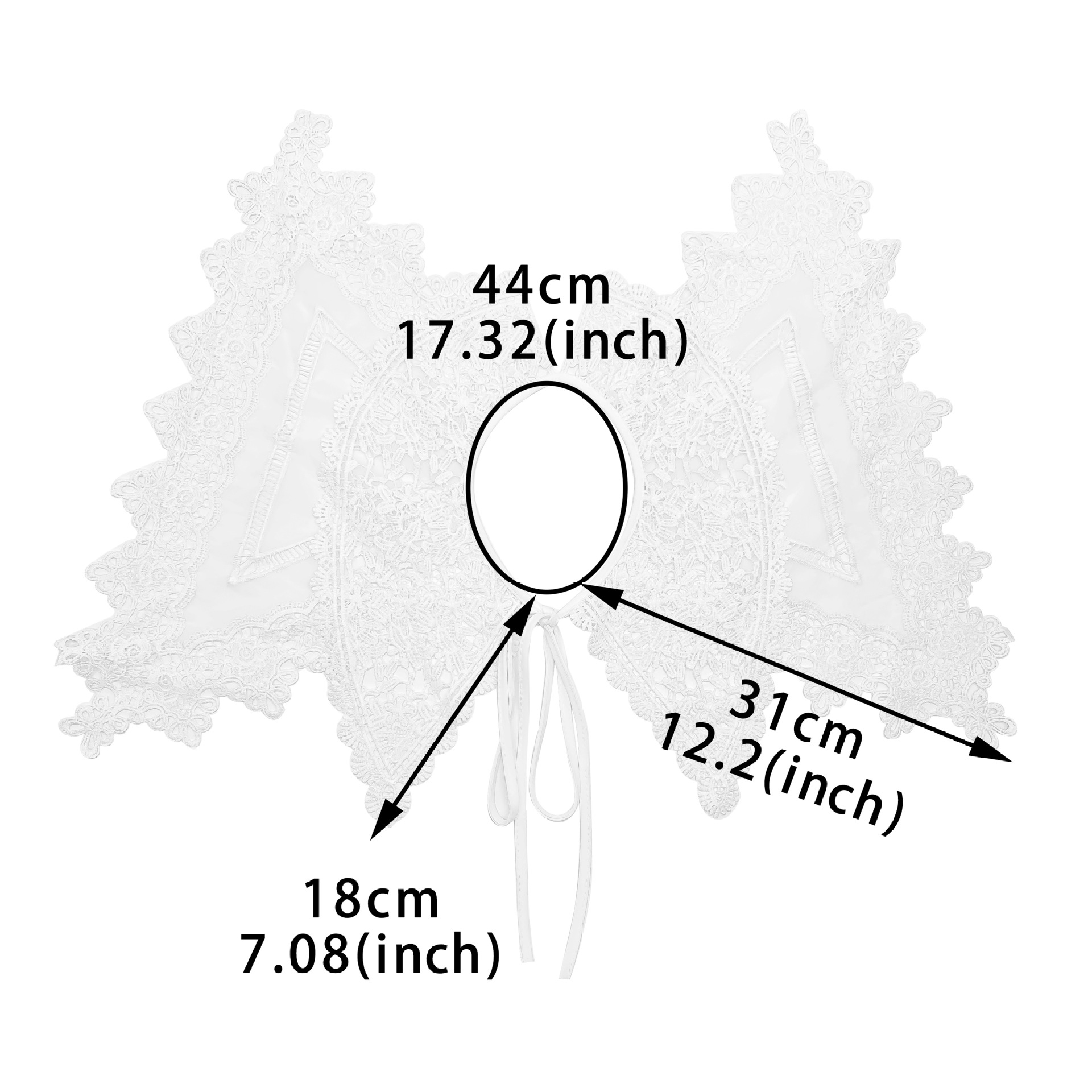 Verano delgado abrigo de encaje protector solar hueco versátil falso cuello vestido de moda de mujer chale