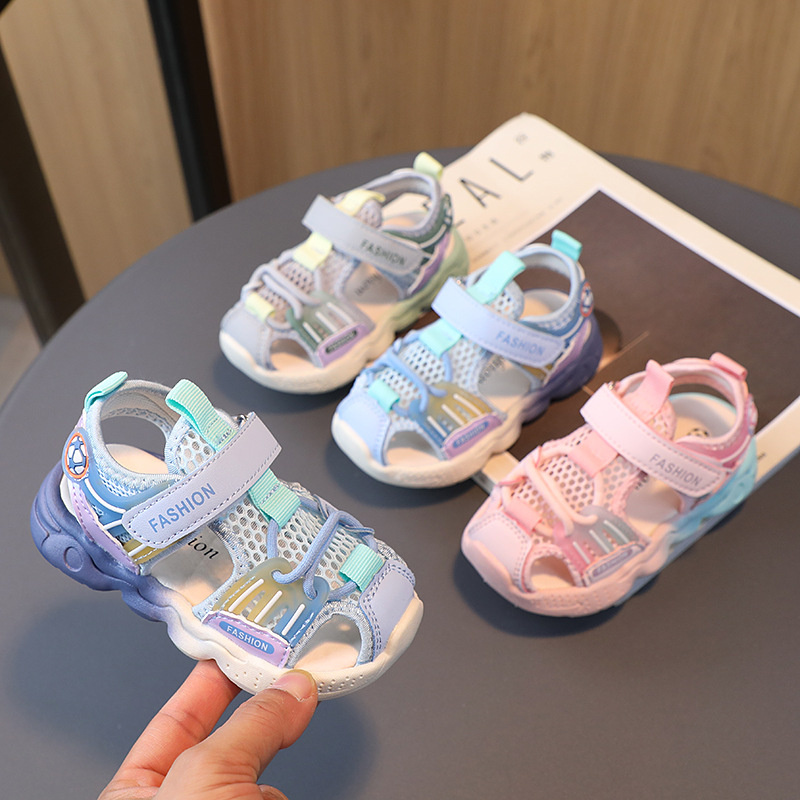 Baotou Sandals Gradient Soft Sole Children's Boys and Girls Baby Sports Anti slip Fashion Lightweight Beach Shoes_voghion.com