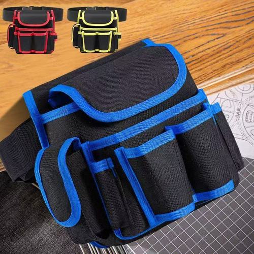 Electrician Tool Kit Waist Bag Portable Electrician Woodworking Durable Thick Waterproof Electrician Oxford Cloth Waist Bag Multifunctional Waist Bag