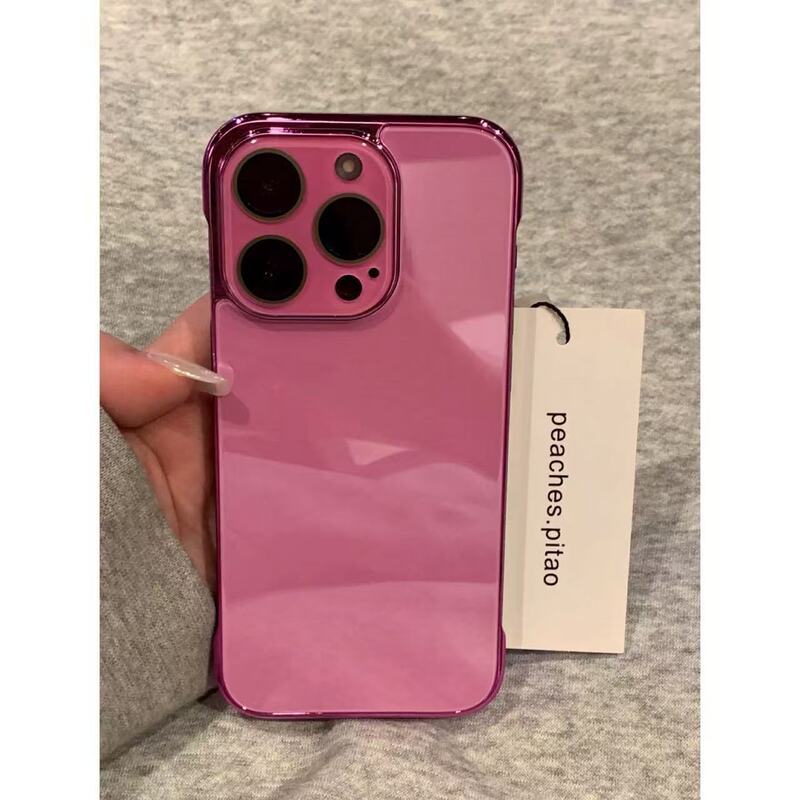 简约ins纯色玻璃无边框镜头膜适用iPhone16promax苹果15手机壳14|undefined