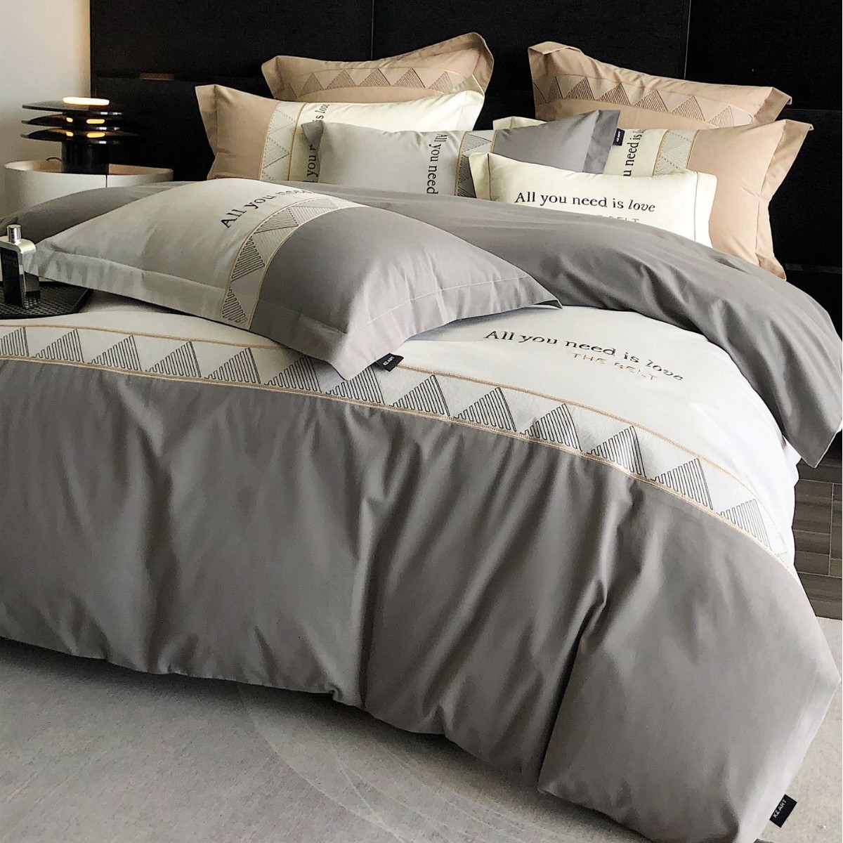 Otoño y invierno A clase espesa bordada algodón de lana larga molida cuatro piezas de algodón puro sábanas de algodón de tres piezas de tela doméstica 4