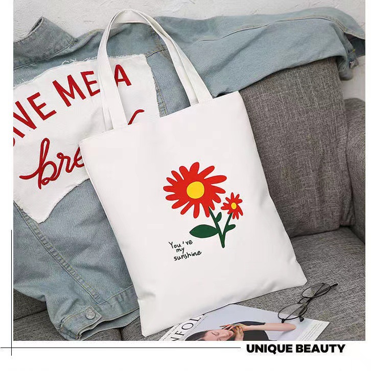 Bolsa de lona impresa bolsa de lona bolsa de hombro de mujer bolsa de tela bolsa de impresión de gran capacidad para estudiantes de literatura japonesa