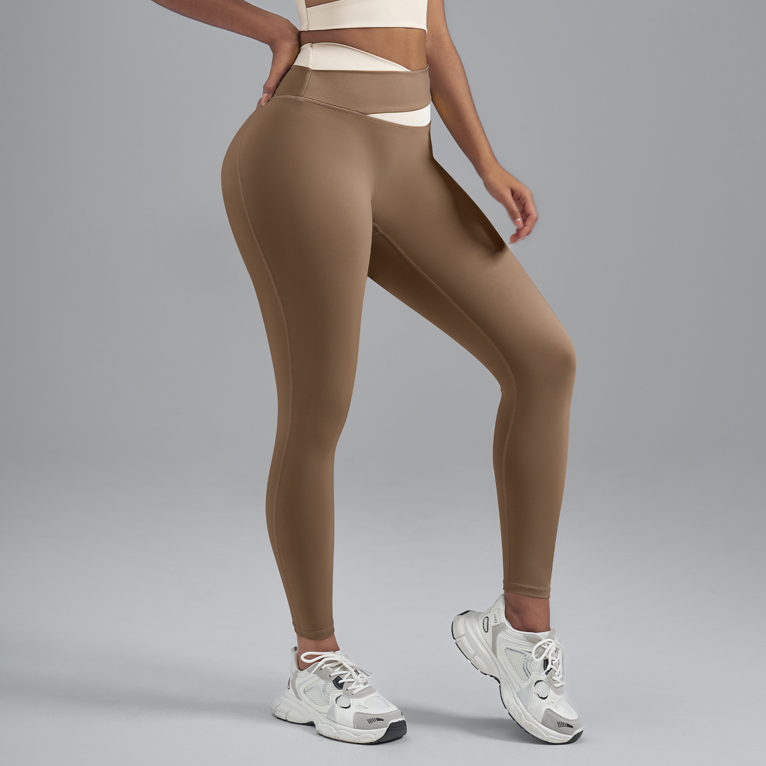 Pantalones de yoga con cintura alta y efecto levanta glúteos para fitness, correr y deportes, estilo europeo y americano para comercio transfronterizo.