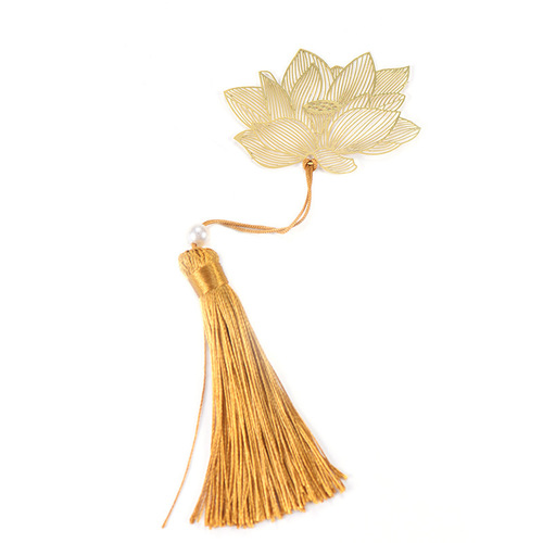 Creative stationery hollow metal bookmarks handicrafts cultural creative small fresh yellow bookmarks exquisite gifts for students