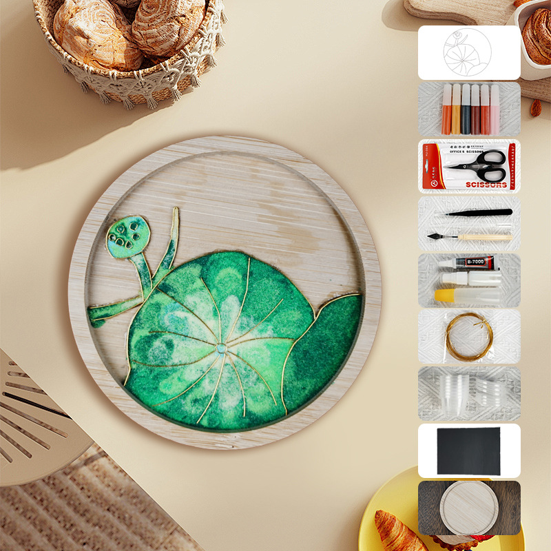 Materiales tradicionales hechos a mano Jintao Landiy pintura de esmalte novatos tazas esteras estudiantes activos cultura cultural inmaterial