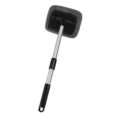 Car cleaning tools, Cleaning Tool, Telescopic Aluminum Rod - 1-gray-cloth-cover-1-set-of-quadrilateral-plastic-partspe