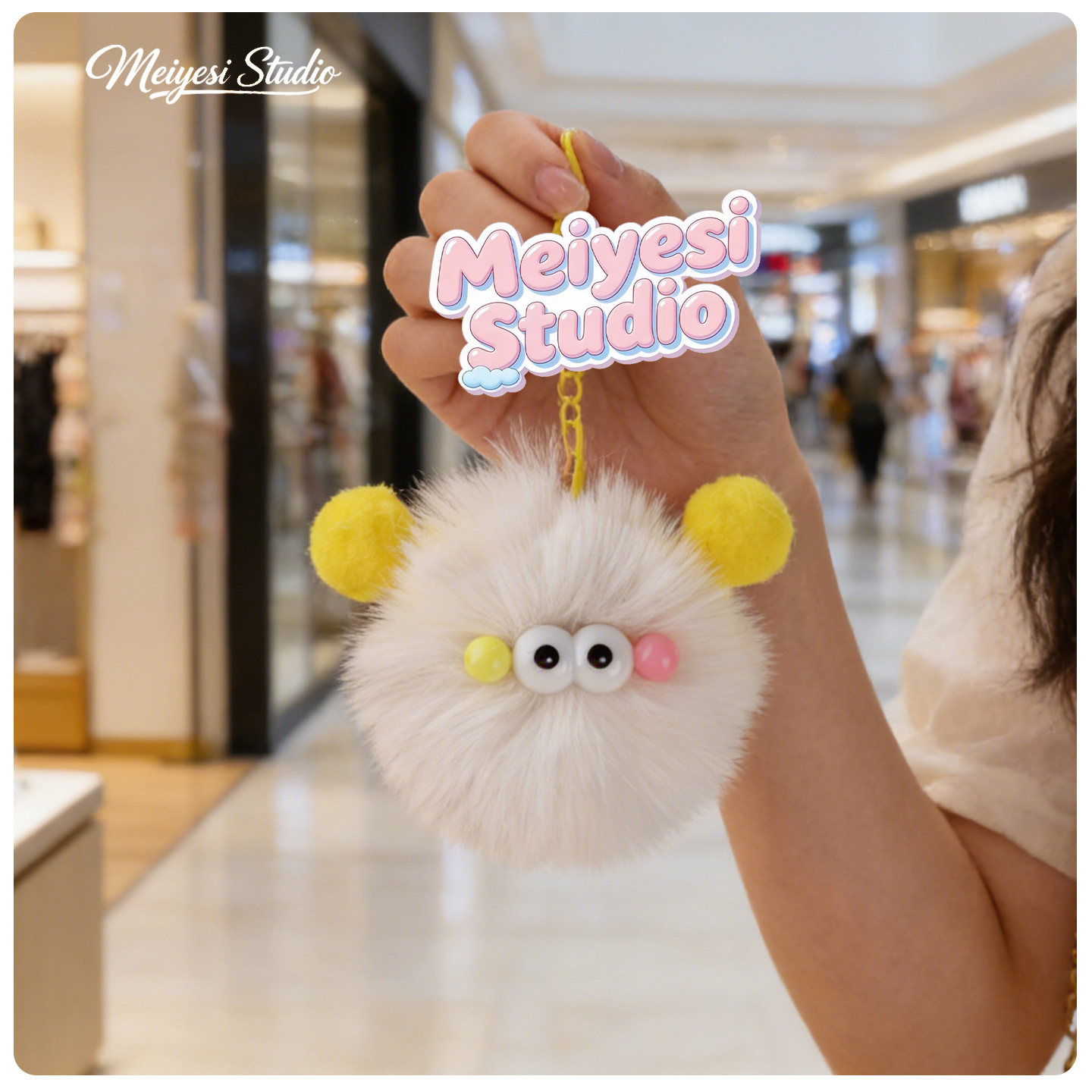 Nueva imitación de pelusa de carbón bola de llave de automóvil colgante bola de peluche muñeca creativa bolsa colgante regalo