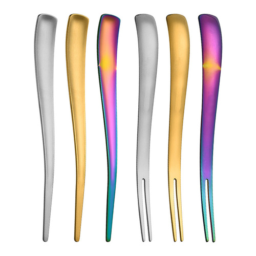 304 stainless steel fruit fork, dessert fork, dual-purpose fork, dessert spoon, ice cream spoon, stirring spoon, moon cake fork