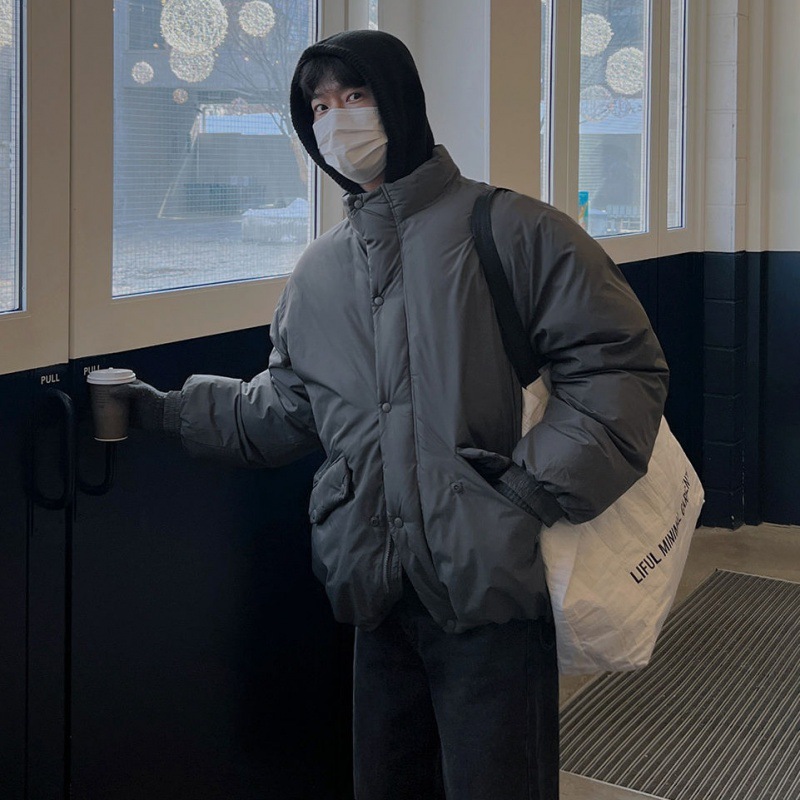 MYQ de alto grado de cuello alto de algodón acolchado abrigo de invierno cálido abrigo de los Hombres estilo coreano suelta de moda de algodón acolchado abrigo engrosada Chaqueta de algodón acolchado