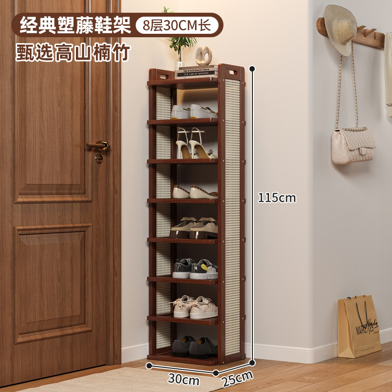 Estante para zapatos simple, lujo ligero, habitación de alquiler de puerta de hogar de varios pisos, dormitorio, espacio para zapatos pequeño, muebles, buen estante de almacenamiento