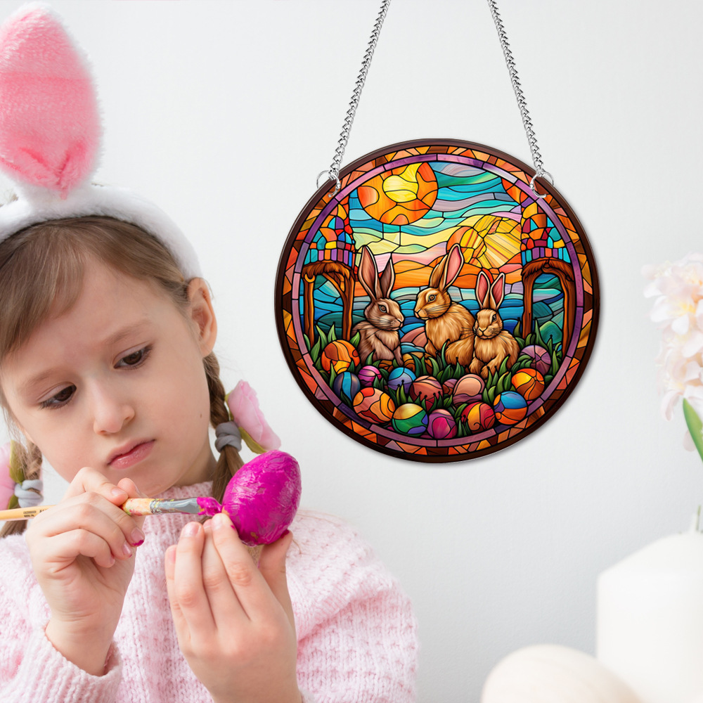 95g Weight pendant Home Textiles & Decor Type Acrylic Material Easter Festival Rabbit Pattern Casual, Elegant, Classical Style Easter Casual Elegant Classical Rabbit Arylic Party Supplies Decorations 86