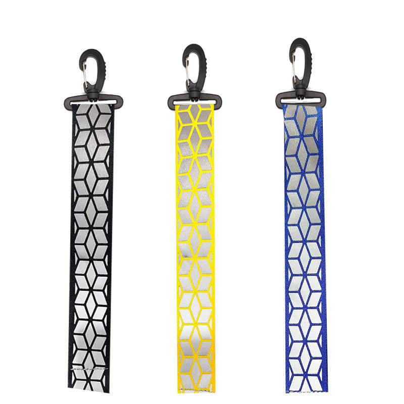 Backpack schoolbag adult children dog protective reflective keychain reflective pendant colorful ribbon reflective decorative jewelry