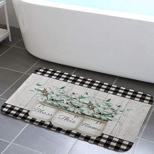 Alfombra de baño retro estadounidense transfronteriza absorción de agua de alta calidad alfombra de franela alfombra de suelo de ducha antisucia