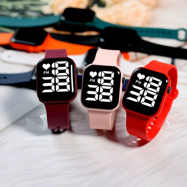 Wholesale New Y1 upgraded square electronic watch couple student simple sports button LED electronic watch in stock
