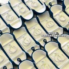 3-4mm近正圆微微瑕甜甜圈天然淡水珍珠耳环女夏小众复古高级感