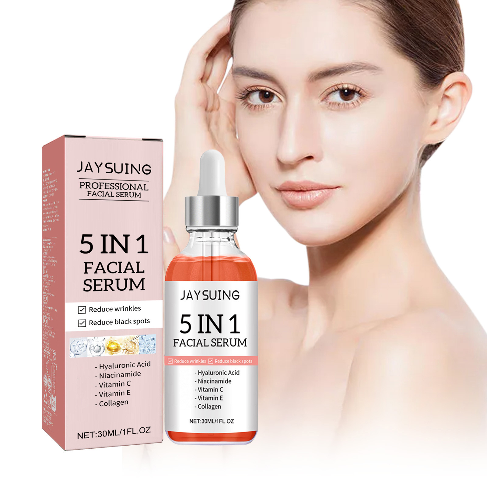 Jaysuing Brightening and Smoothing Essence Locks in Moisture, Refreshes and Hydrates, Smoothes Skin Surface Protective Essence