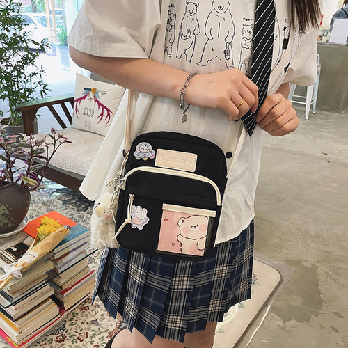  New Small Bag Japanese Cute Creative Transparent Student Crossbody Bag Women’s Casual Simple Shoulder Bag