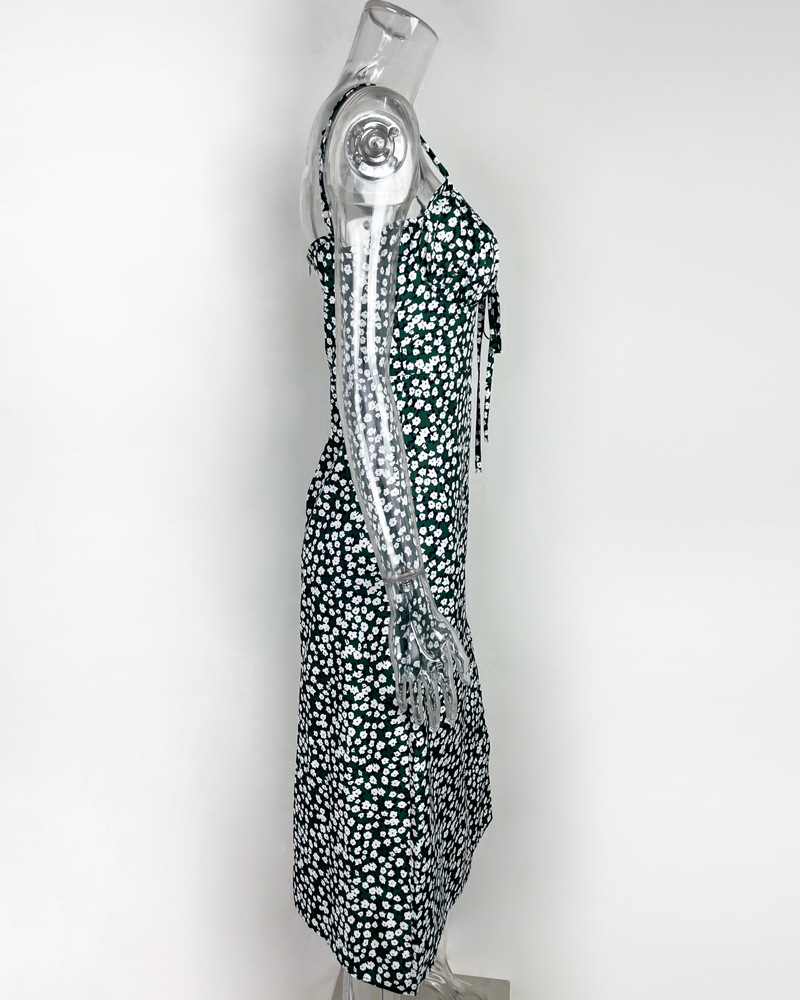 175g Weight Midi Dress Dress Length Type Sleeveless Sleeve Length Slit Dress Dresses Type Polyester Fabric Type High Waist Waist Line Holiday, Daily Occasion Strap Neckline Slim Fit Type Ditsy Floral Pattern Summer Season Women's Gender Printing Design Casual, Elegant Style Wholesale Women's Casual Elegant Printing Ditsy Floral Holiday Daily Strap Sleeveless Slit Dress 23
