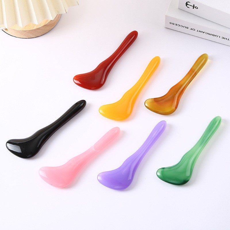 Gua Sha Facial Massage Stick 7-Shaped Tendon Comb Resin Beauty Tool for Face Eye Body Meridian Care 12cm specifications