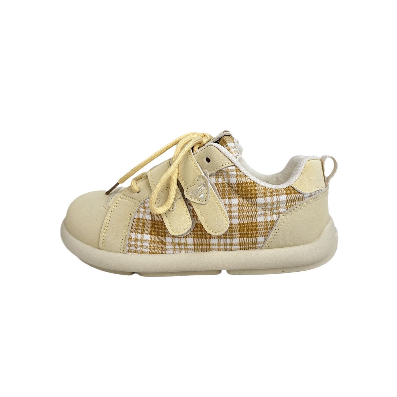 Yuanbo2025 primavera estudiantes zapatos de skate de cabeza cuadrada de fondo plano para mujeres estilo de Hong Kong casual versátil velcro zapatos de lona image 6