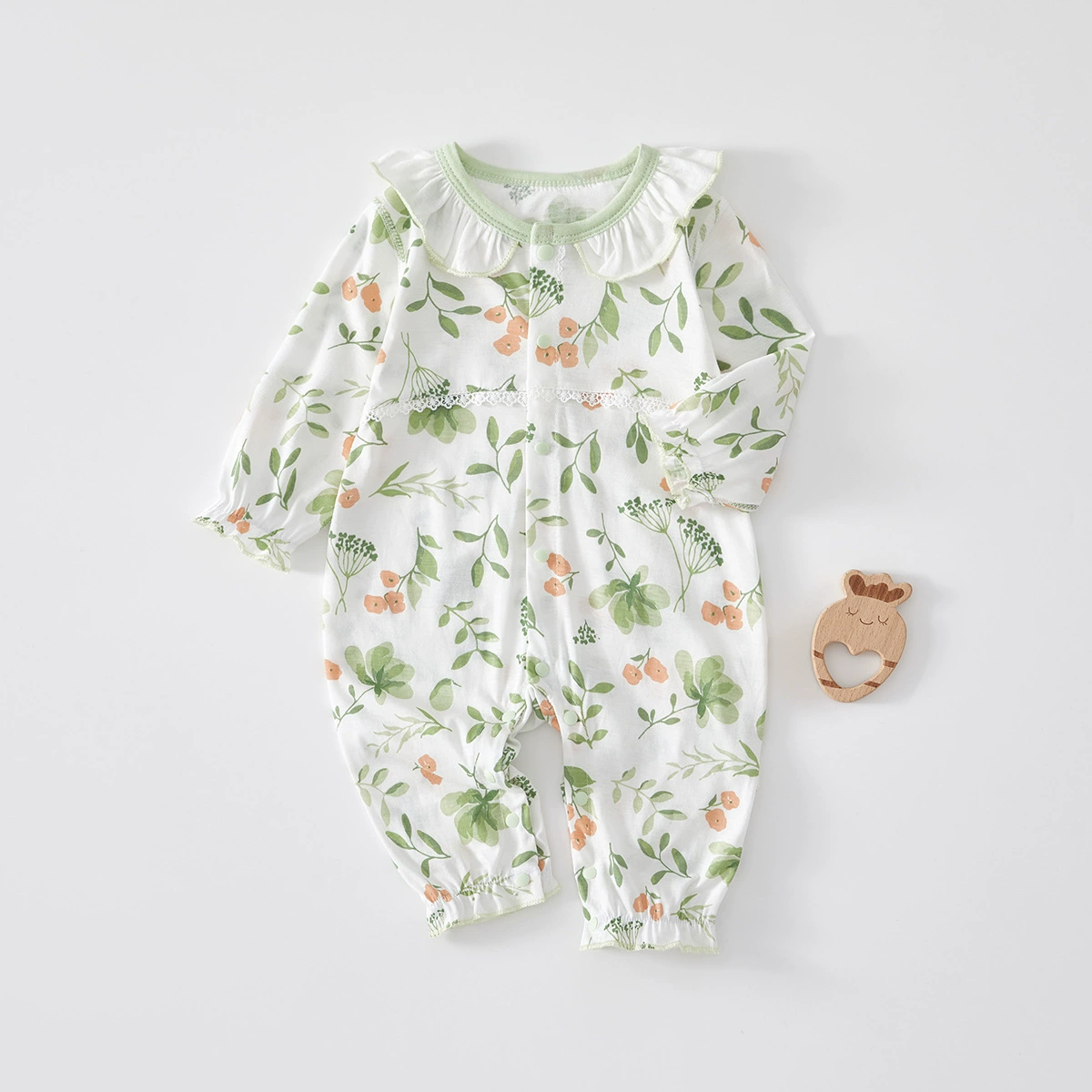 Детский комбинезон, летняя тонкая одежда для новорожденных, одежда с длинными рукавами и кондиционером, летняя одежда из чистого хлопка для девочек на выход.