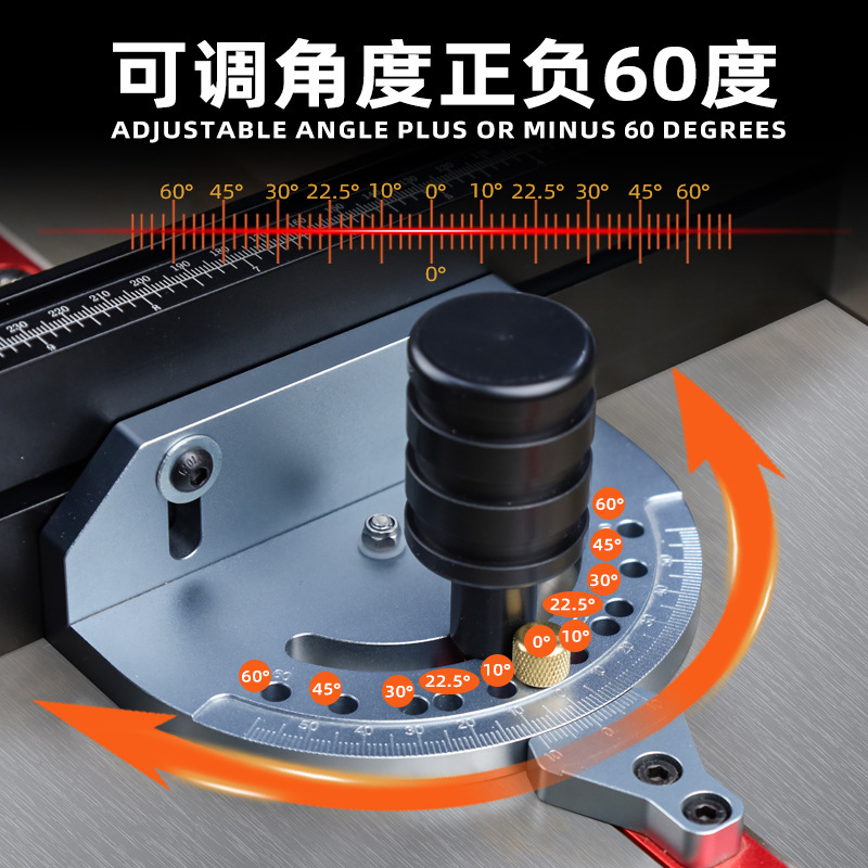 TN-1122F大工斜切ゲージ台鋸帯鋸調整可能角度押し尺押し板鋸切補助具|undefined