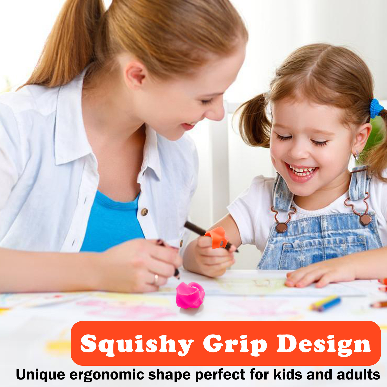 Pequeña mochila pluma sosteniendo corrector niños kindergarten principiante Escuela Primaria estudiante tres dedo silicona pluma Dispositivo de celebración lápiz caso