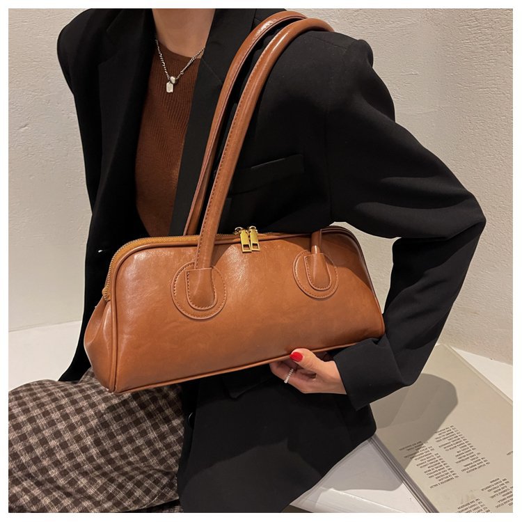 Vintage Large Capacity Pu Leather Shoulder Bag For Women_voghion.com