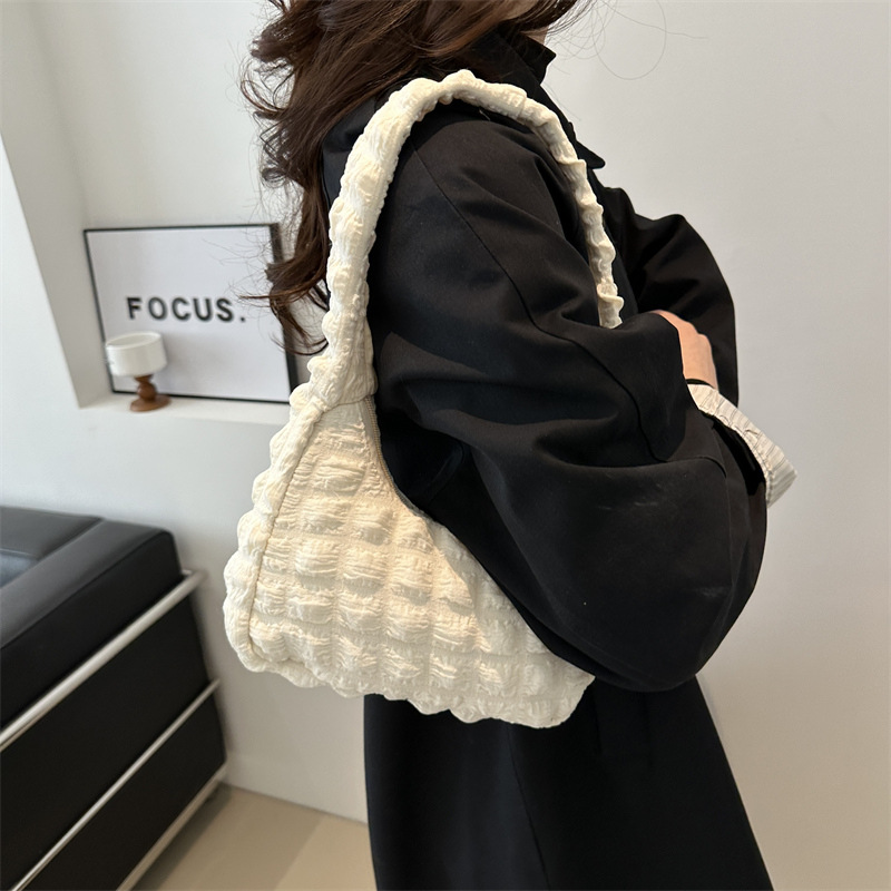 Bolso de mujer burbuja nube plisada bolso de las axilas bolso casual de moda ins simple moda bolso de hombro de moda