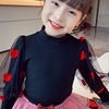 girl Autumn and winter Base coat 2022 new pattern girl Jacobs puff sleeve love Embroidery jacket children Base coat