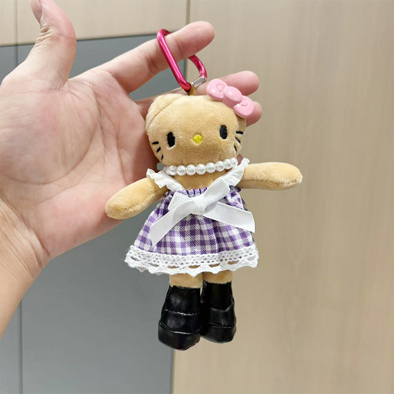 亚马逊长腿kitty毛绒玩偶挂件KT娃娃公仔挂饰情侣背包钥匙扣配饰|undefined