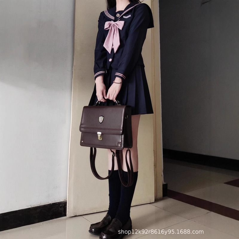 Japanese Original Jk Moon-Watching Sailor Suit Summer Sweet First Love Bow Waist Slimming Short-Sleeve A-Line Skirt