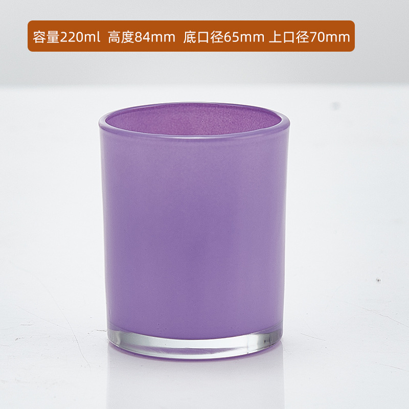 Candelaria de banano cubierta de banda de vidrio de colores vela DIY taza vacía dormitorio recipiente de candelaria de banano en candelabros