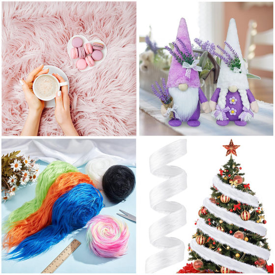 Cross Border Christmas Plush Wide 50CM Pre-cut Plush Fur Ribbon Cosplay DIY Craft Dwarf