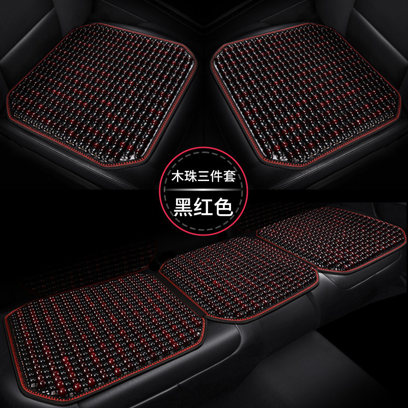 通気性のある木製ビーズシートクッションマット、オールシーズンユニバーサルカーシートクッション、夏用クールマット、一体型大型トラック、夏用換気|undefined