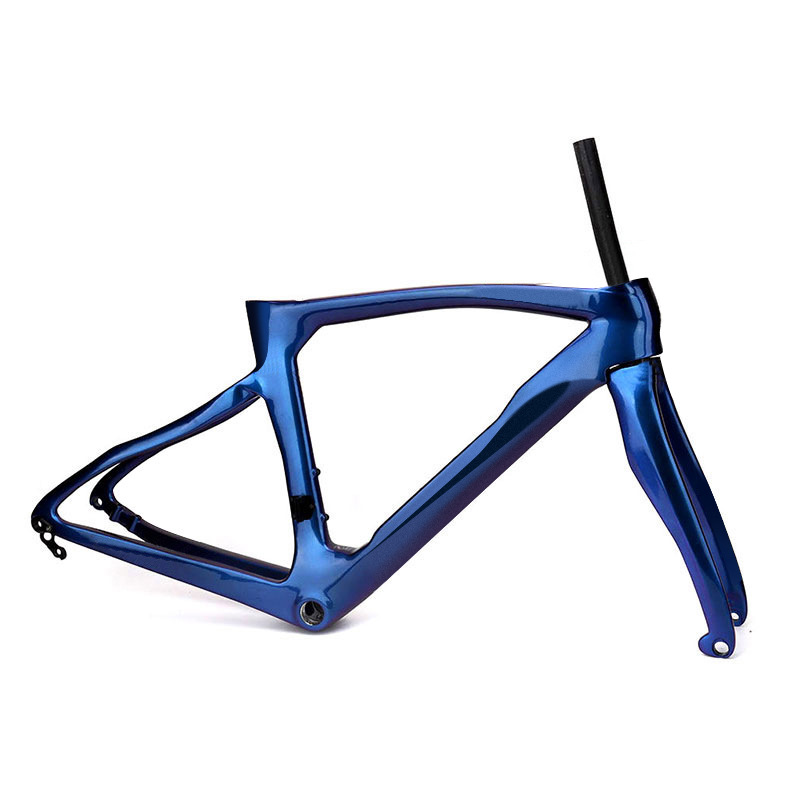 F12 marco de carretera bicicletas de fibra de carbono marco de ventilador barril horquilla de extracción rápida horquilla delantera curva tubo de asiento