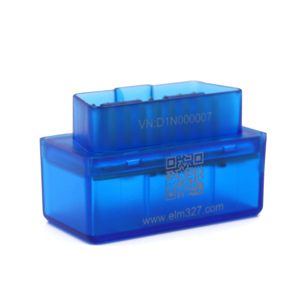 MINI迷你开关蓝牙ELM327  OBD2 汽车检测仪V2.1蓝色新款袋装
