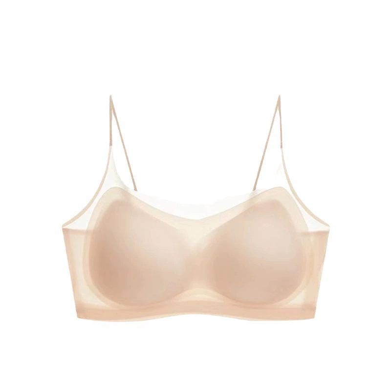 Summer ultra thin silk straps, underwear, comfortable bra top, plus size