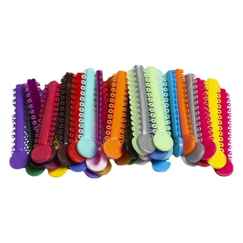 Materiales Dentales, Equipo de Enseñanza de Ortodoncia, Anillos de Ligadura de Colores Mixtos, Corrección Dental, Plástico Eléctrico de Color