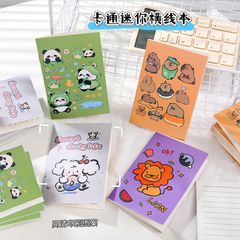 Cute cartoon mini notepad, lined note book, high-appearance student notebook, stationery wholesale Cute cartoon mini notepad, lined note book, high-appearance student notebook, stationery wholesale
