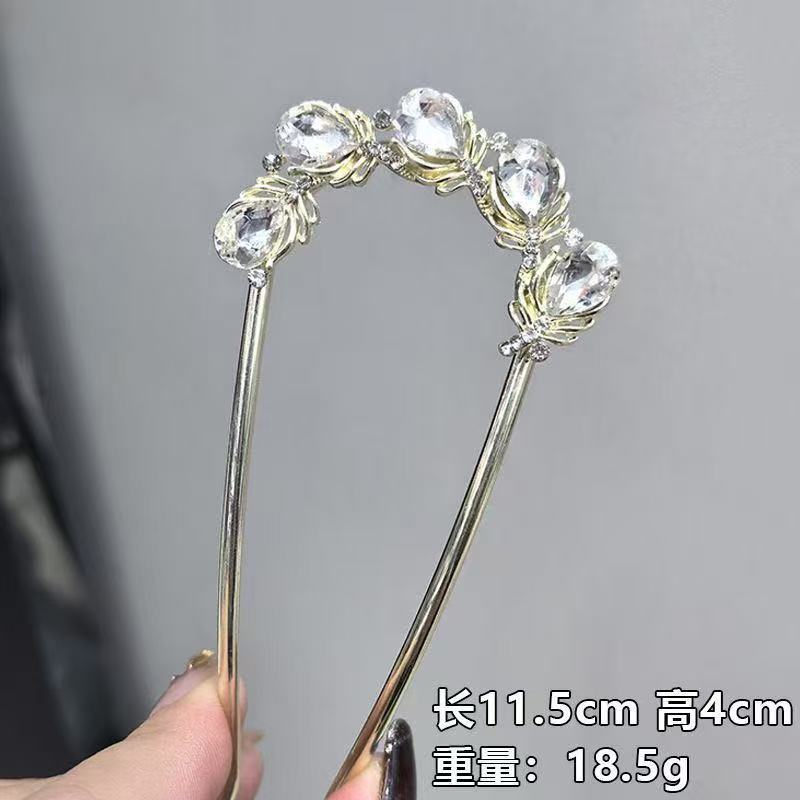 Gufeng Hanfu Accesorios para el cabello Horquilla para el cabello en la parte posterior de la cabeza Chica de estilo chino Too de balanceo con flecos Horquilla Accesorios para el cabello al por mayor