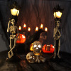 Realistic street lamp, decorations, hair stick, skeleton, shelf lighting, layout, props, pumpkin lantern, halloween, Amazon