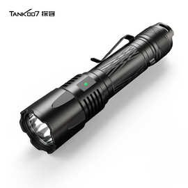 TANK007强光手电筒户外露营超亮远射LED多功能USB充电铝合金 KC16