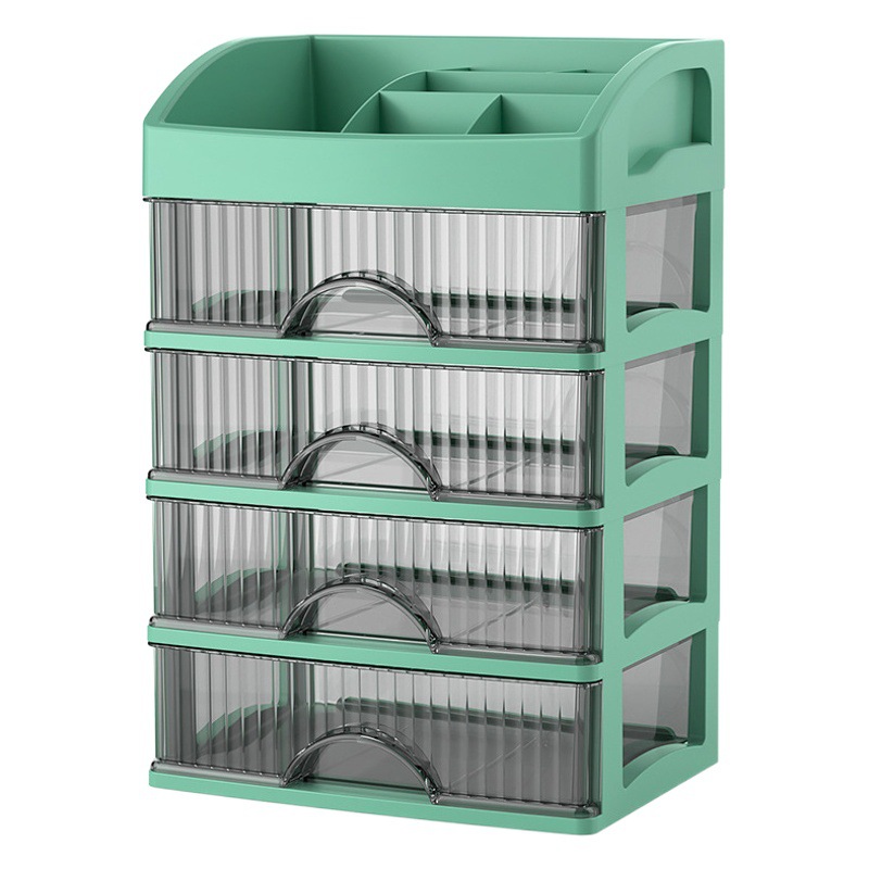 Black Drawer Crown Desktop Cosmetics Storage Box Storage Cabinet Partition Transparent Cosmetics Jewelry Storage Cabinet Storage