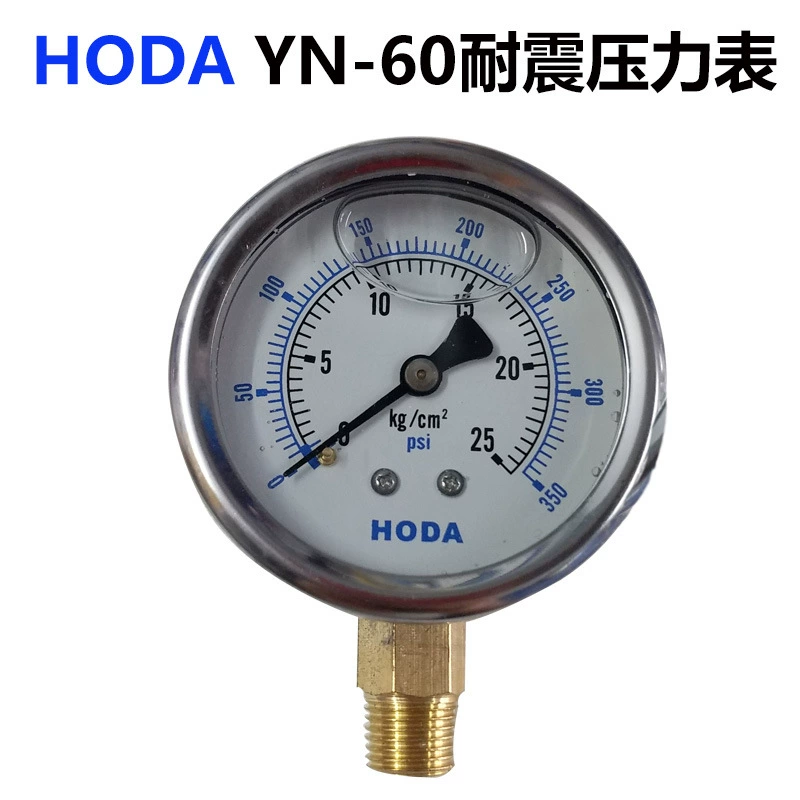 Производитель Оптовая HODA гидравлический манометр сейсмостойкий гидравлический манометр YN60 150/100/250KG ударопрочный манометр