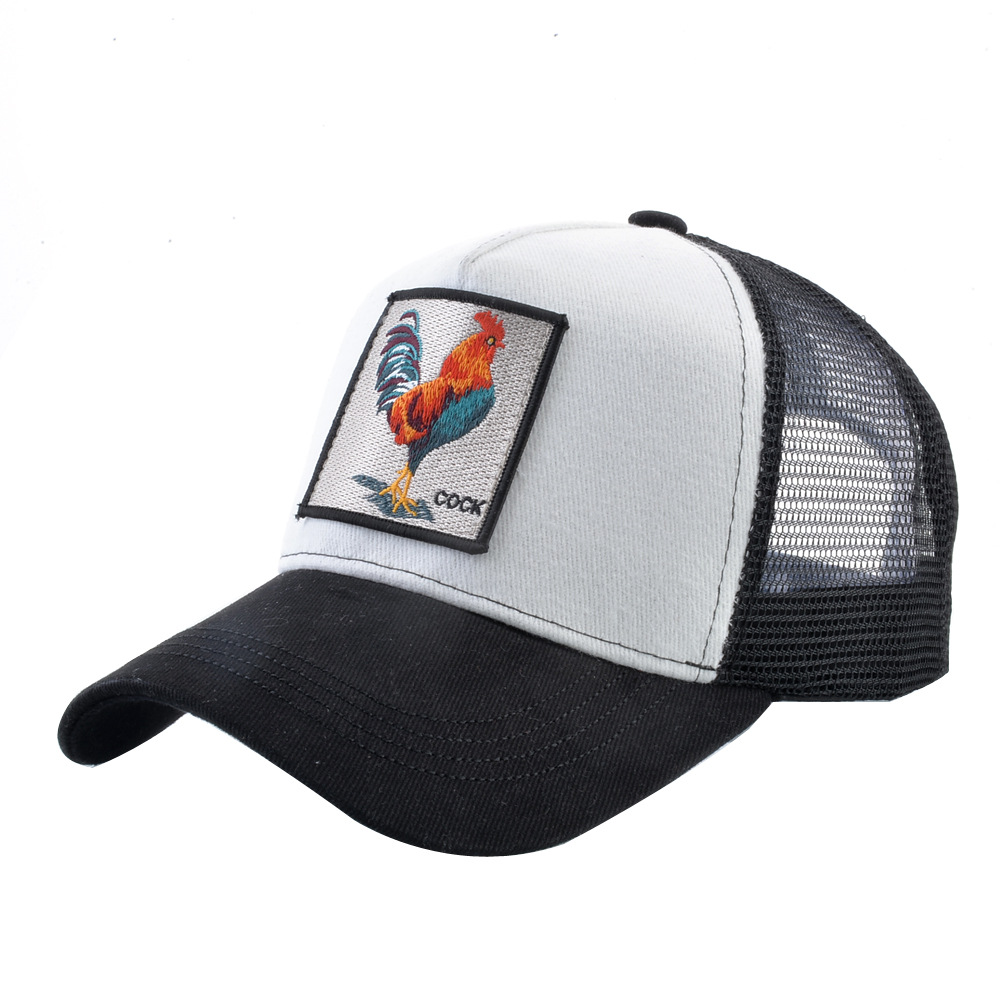 Summer Mesh Baseball Cap For Men Breathable Animal Embroidery_voghion.com