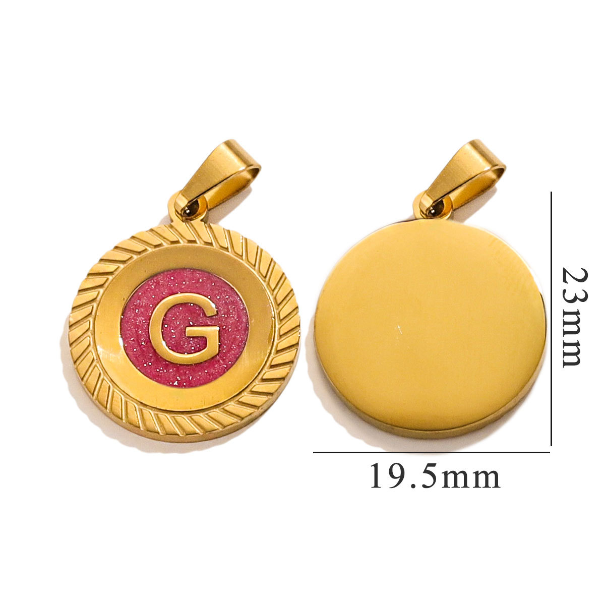 Colgante redondo encaje goteo acero inoxidable accesorios de letras inglesas diy pulseras pendientes ropa bolsas accesorios joyas