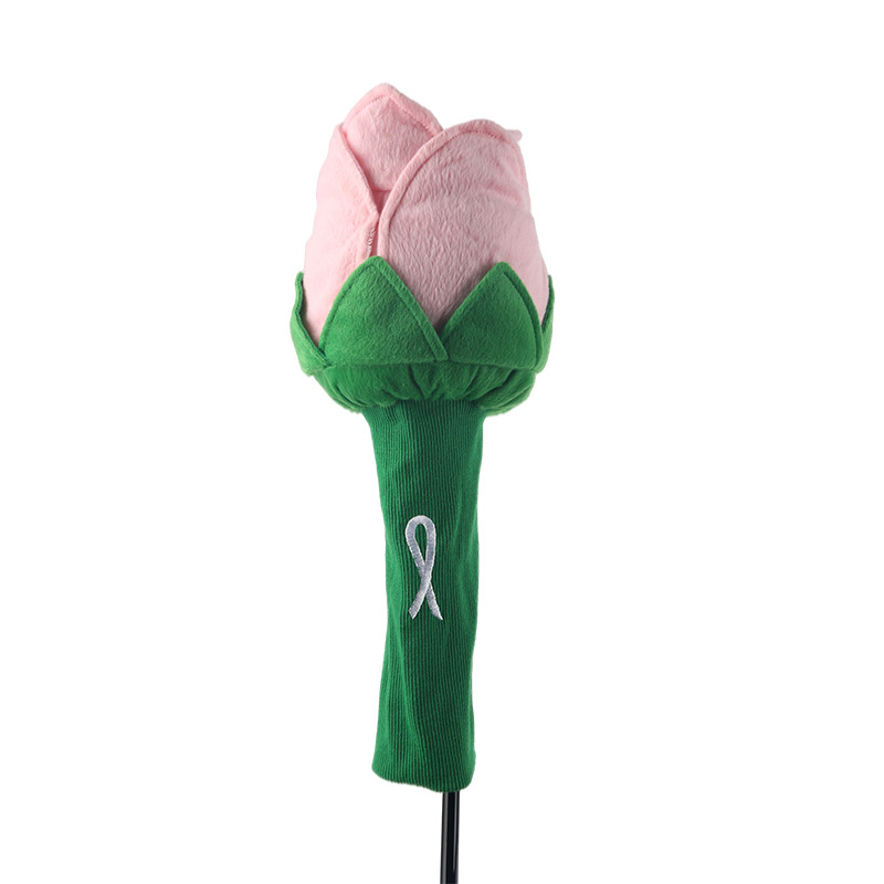 Golf Rosa cubierta del club cubierta del sombrero de felpa lindo de dibujos animados de simulación N ° 1 cubierta de la cabeza del Club de suministros de fábrica al por mayor
