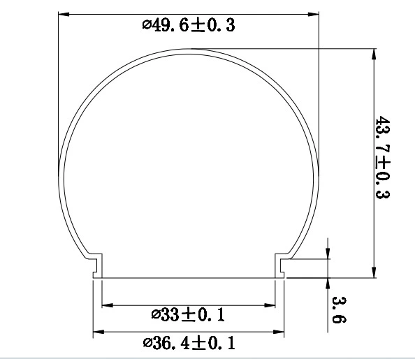 Diameter 50mm, 36.5mm